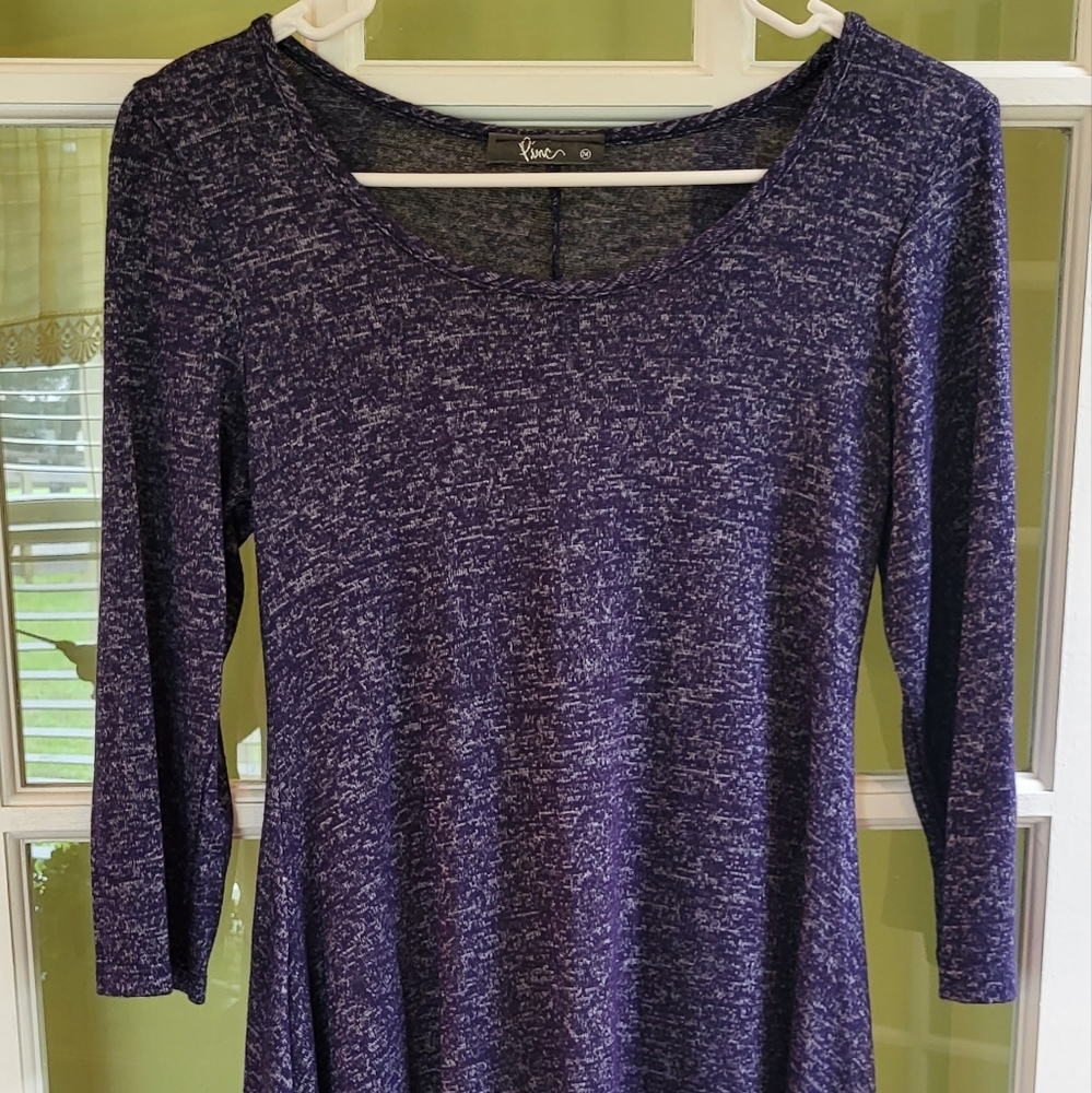 Blue Long Sleeve Dress